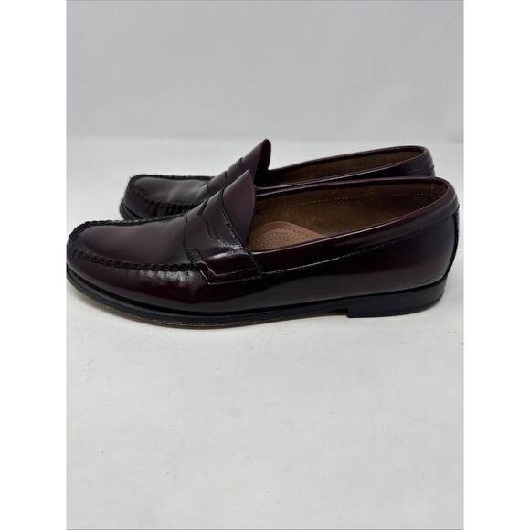 GH Bass Shoes Mens Size 10.5D Walter Burgundy Weejuns Penny Loafers Slip On - Picture 4 of 16
